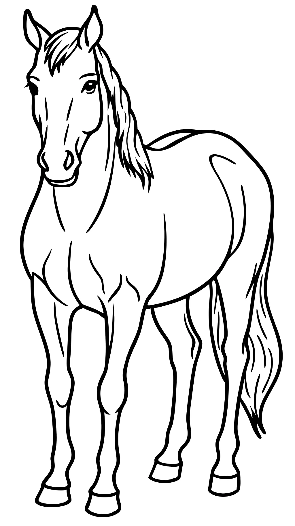 realistic horse coloring pages